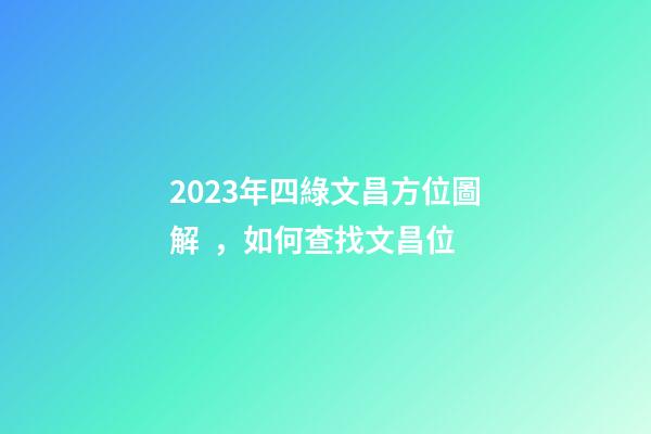2023年四綠文昌方位圖解，如何查找文昌位